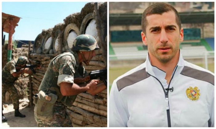 Henrikh Mkhitaryan yaralanan Ermeni askerlere kendi adıyla tişörtler hediye etti