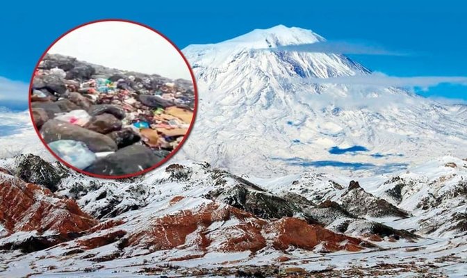 Türkiyeli dağcılar Ararat Dağı'nı çöplüğe çevirdi (Video)