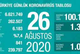 Թուրքիայում կտրուկ ավելացրել են կորոնավիրուսի թեստավորման ծավալները.1 օրում 100.000 թեստ․