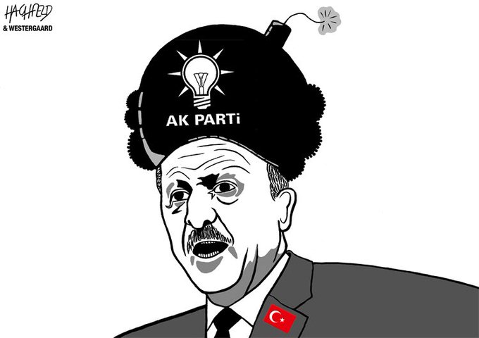 Hollandalı siyasetçi Erdoğan’a terörist dedi ve karikatürünü paylaştı