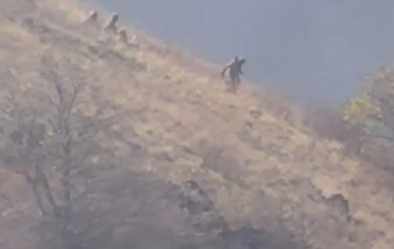 Azerbaycan askerleri Laçın dağlarından nasıl kaçıyor (video)