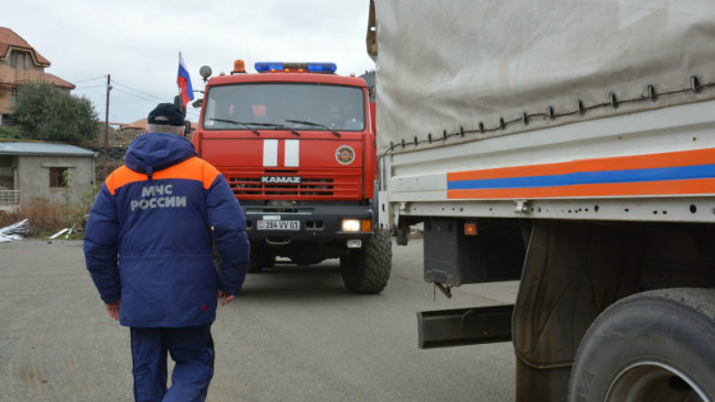 Rusya Acil Durumlar Bakanlığı’ndan Karabağ’a 54 vagon insani yardım