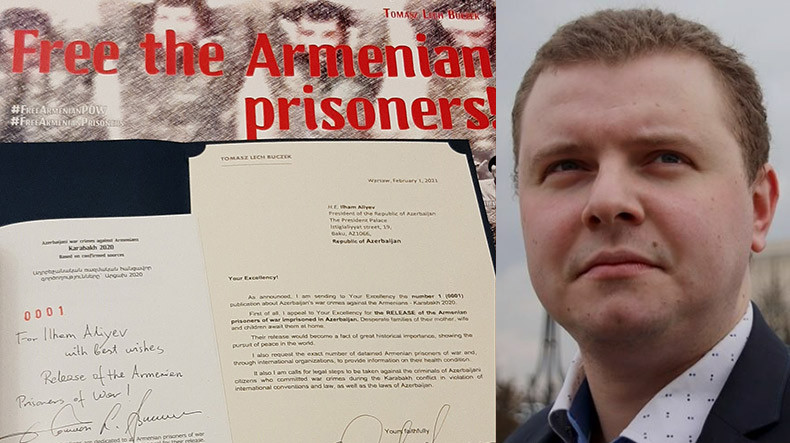Polonyalı milletvekili, Azerbaycan'ın savaş suçlarını anlatan kitabını Aliyev'e gönderdi