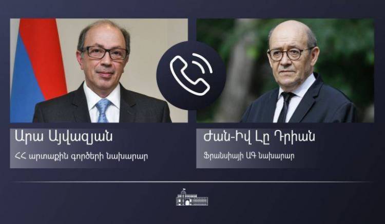 Ermenistan ve Fransa Dışişleri Bakanları, telefonda görüştü