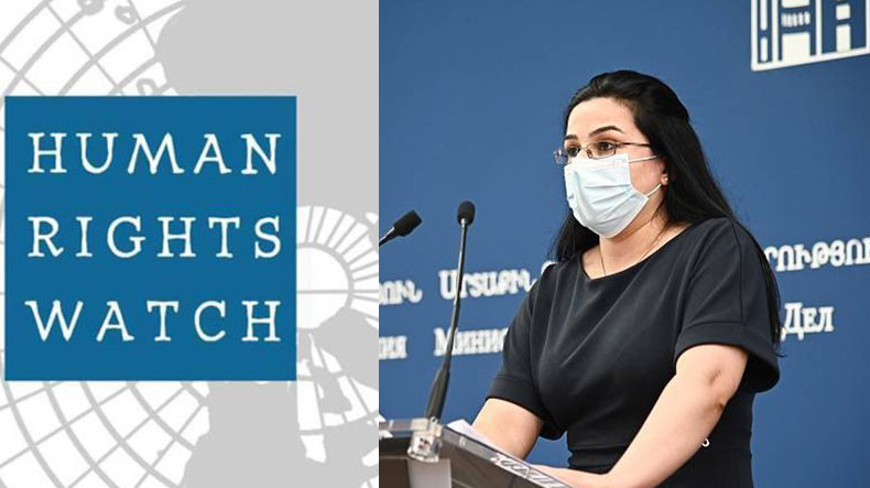 Ermenistan Dışişleri Bakanlığı ‘Human Rights Watch’ raporunu yorumladı