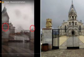 Şuşi’deki Ermeni kilisesi Azerbaycan tarafından saldırılara maruz kalmaya devam ediyor (video)