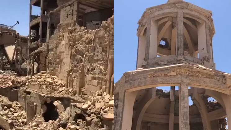Der-Zor'daki Ermeni kilisesinin ikinci kez patlatılmasına dair haberler yayınlandı