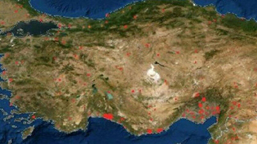 Türkiye'deki orman yangınları NASA'nın uydu görüntüsünde