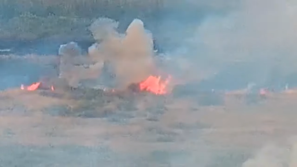 Azerbaycan, Ermenistan ile sınır bölgesinde tekrar yangın çıkarttı (video)