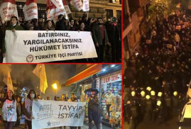 Türkiye’de hükümete yönelik protestolar düzenlendi