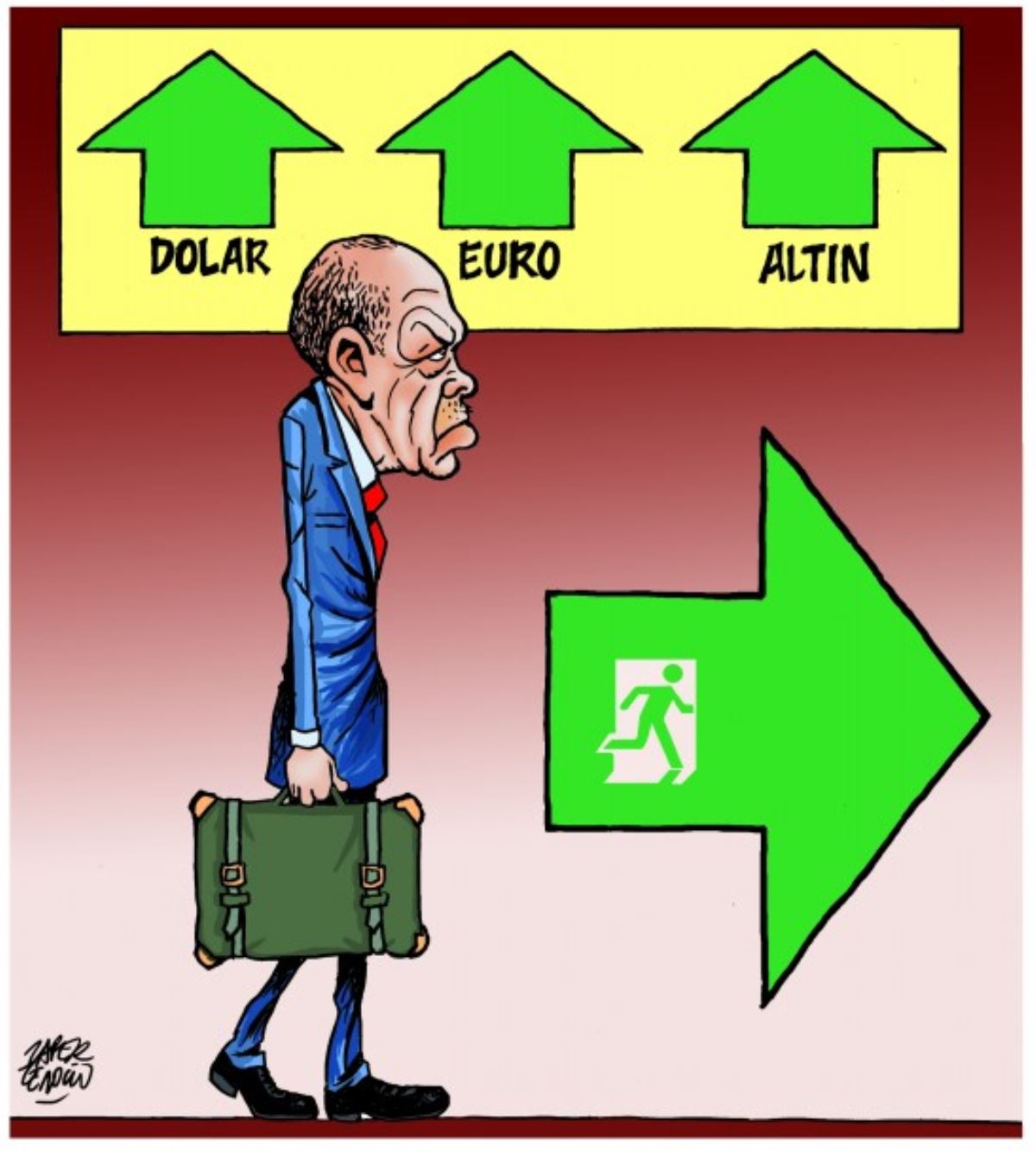 Թուրքիայի տնտեսական ծանր վիճակի մասին ծաղրանկար է հրապարակվել