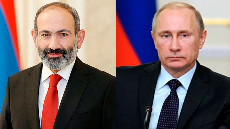Ermenistan Başbakanı, Rusya Devlet Başkanı Vladimir Putin ile telefonda görüştü