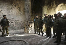 Rus barış güçleri Karabağ'daki Dadivank Ermeni Manastırı'nı ziyaret etti