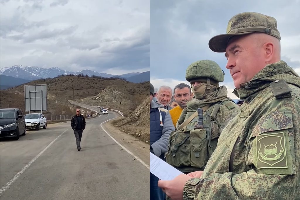 Karabağ'da Azerbaycan askeri konvoyunun geçişi engellendi