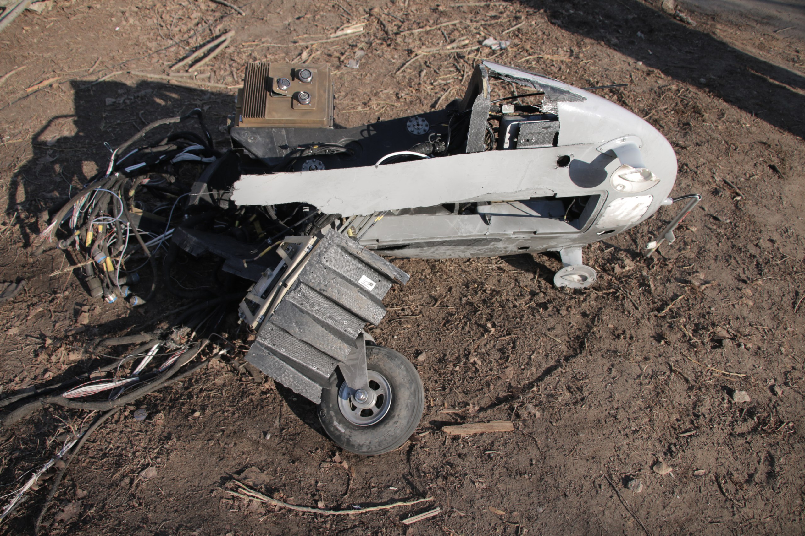 Минобороны РФ опубликовало фото сбитого на Украине беспилотника "Байрактар"