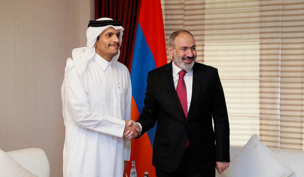Paşinyan, Katar Dışişleri Bakanı ile bir araya geldi