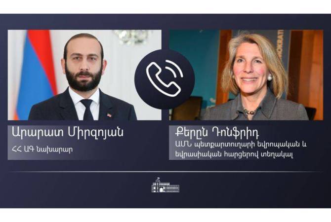 Ermenistan Dışişleri Bakanı ve ABD'nin Avrupa ve Avrasya İşlerinden Sorumlu Dışişleri Bakan Yardımcısı bölgesel güvenlik konuları ele aldı