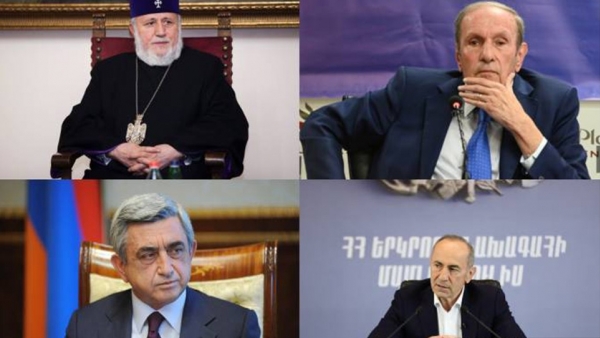 Ermenistan ve Karabağ'ın eski Cumhurbaşkanları ile Tüm Ermeniler Katolikosu bir araya geldi