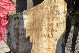 Trabzon'da altyapı çalışmaları sırasında Ermenice mezar taşı bulundu