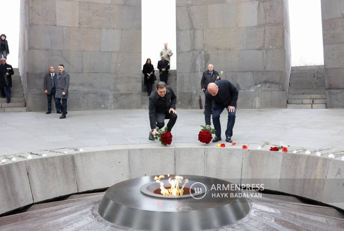Hırvatistan Dışişleri Bakanı'ndan Ermeni Soykırımı Anıtı'na ziyaret