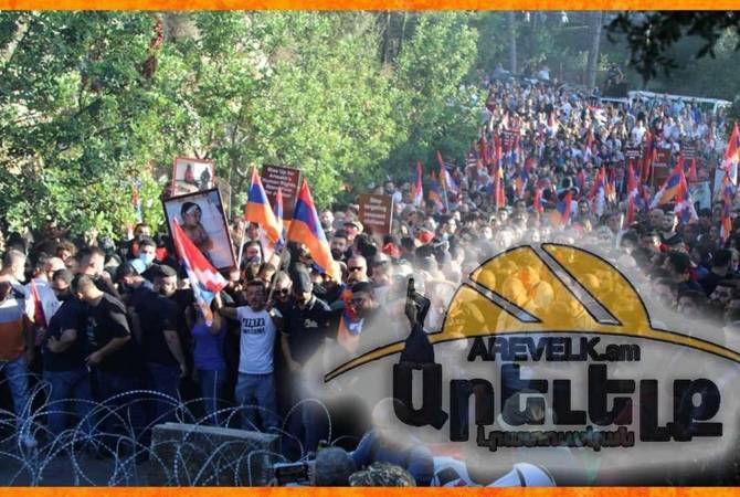 Lübnanlı Ermeniler Azerbaycan Büyükelçiliği önünde protesto gösterisi düzenledi (VIDEO)