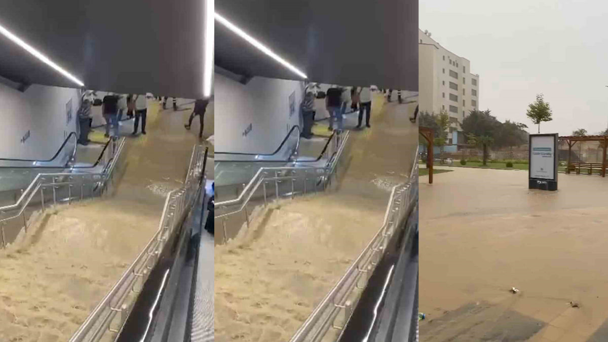 Անձրևաջրերը ողողել են Թուրքիայի Փենդիքի շրջանում գտնվող մետրոյի կայարանը (Լուսանկարներ)