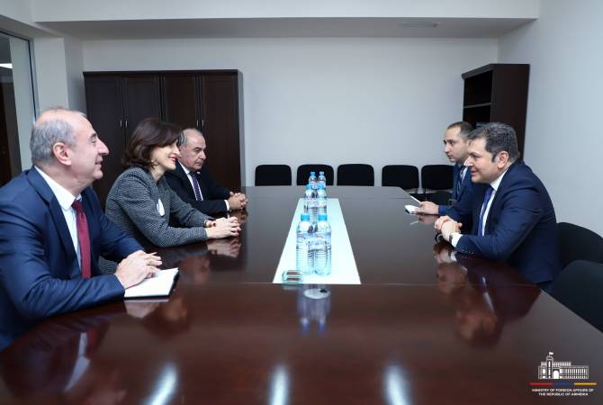 Ermenistan Dışişleri Bakan Yardımcısı, Gürcistan Parlamentosu Komisyonu Başkanı ile bölgeyi görüştü
