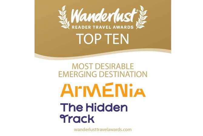 Ermenistan, “Wanderlust Reader” Seyahat Ödülleri'nde en çekici yeni gelişen destinasyonlar Top 10 listesine dahil edildi