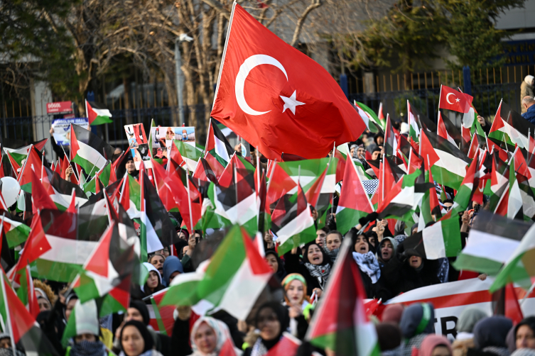 Թուրքիայում Պաղեստինին աջակցող մեծ երթ է կազմակերպվել (լուսանկարներ)