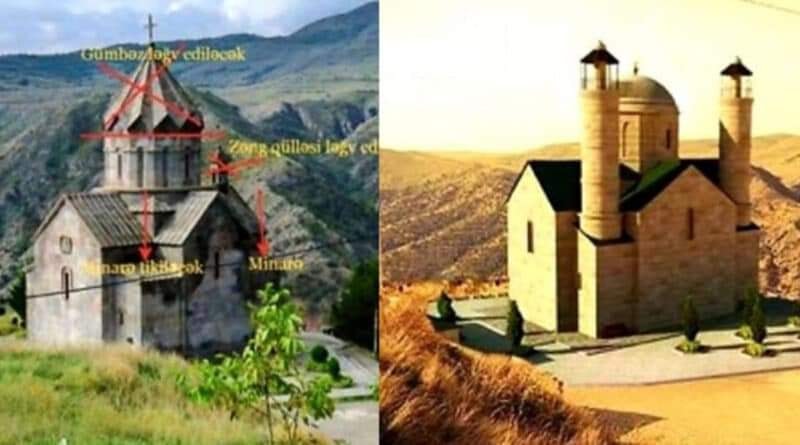 Azerbaycan işgal altındaki Berdzor'daki Surb Hambardzum kilisesini camiye çeviriyor (FOTO)