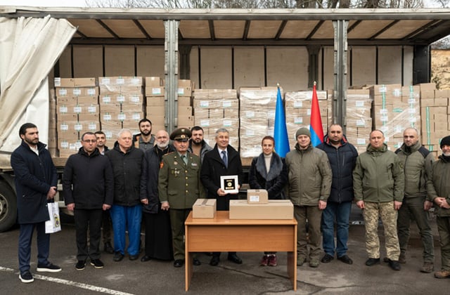 Ermenistan'dan gönderilen bir insani yardım daha Ukrayna'ya ulaştı