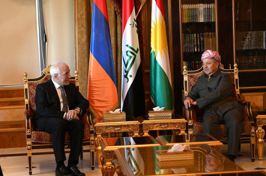 Ermenistan Cumhurbaşkanı, IKBY Fahri Başkanı Mesud Barzani ile görüştü