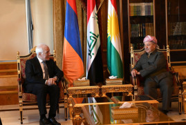 Ermenistan Cumhurbaşkanı, IKBY Fahri Başkanı Mesud Barzani ile görüştü