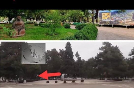 Stepanakert'te Azerbaycanlı vandallar bir Ermeni anıtı daha tahrip ettiler