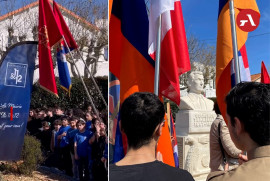 Marsilya'da Ermeni intikamcı Soğomon Tehliryan'ın anıtı açıldı (FOTO)