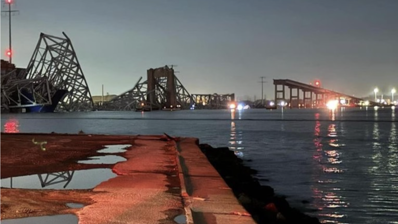 ABD'nin Maryland eyaletinde kargo gemisi köprüyü yıktı (VİDEO)