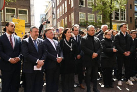 Amsterdam'da Ermeni Soykırımı kurbanları anısına anma töreni düzenlendi