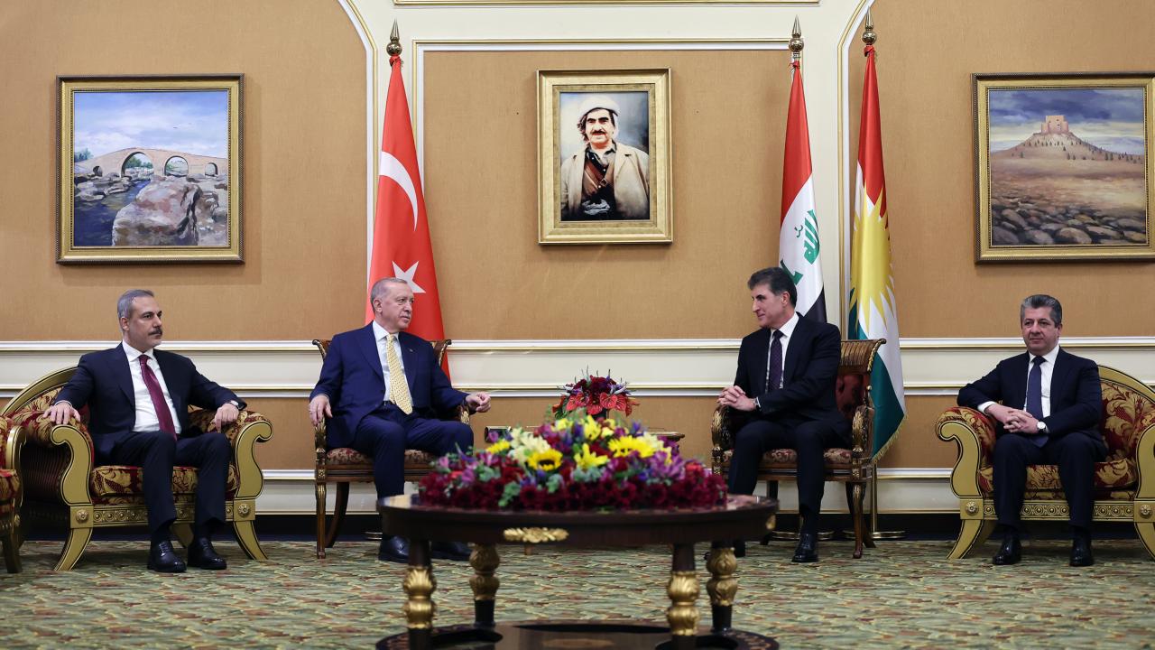 Էրդողանը հանդիպել է Իրաքյան Քուրդիստանի նախագահ Նեչիրվան Բարզանիի հետ