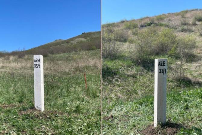 Ermenistan ve Azerbaycan devlet sınırında 20 sınır taşı yereleştirildi
