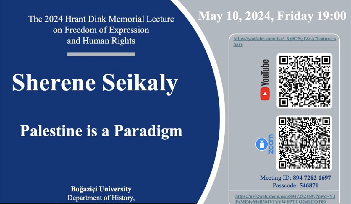 Hrant Dink Anısına konferansının bu yılki başlığı "Bir Paradigma olarak Filistin"